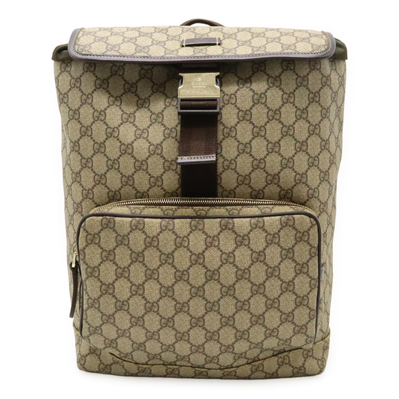 GUCCI Brown Leather Backpack - Picture 1 of 10